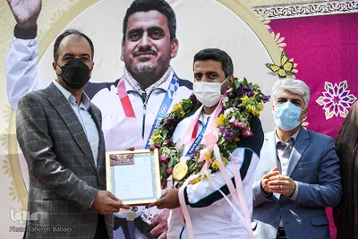 Empfang für den iranischen Olympia-Helden