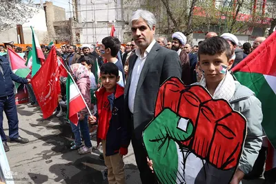 حضور پرشور مردم شهرستان اهر در راهپیمایی روز جهانی قدس