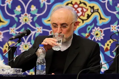 علی اکبر صالحی، رییس سازمان انرژی اتمی در نهمین همایش غزه نماد مقاومت