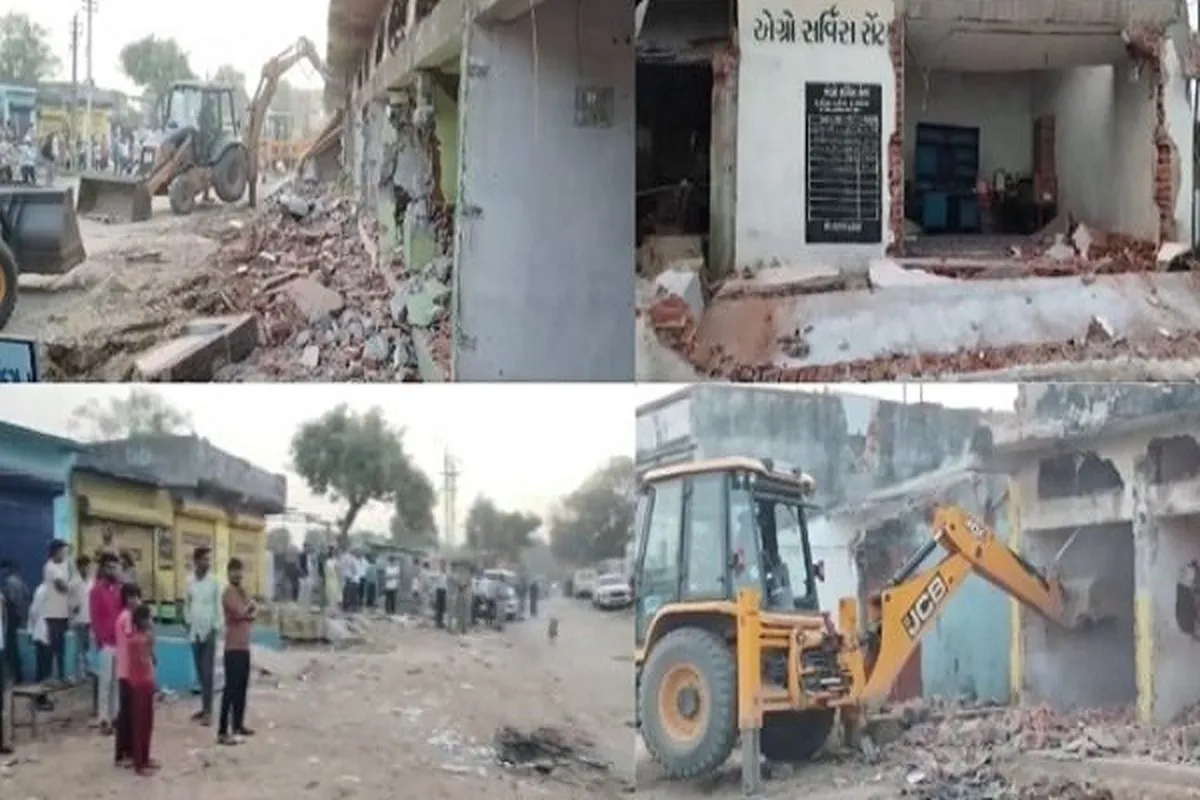گجرات میں مسلمانوں کی دکانوں کی تخریب