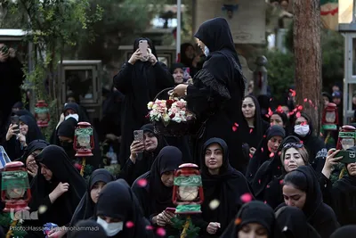 مراسم عزاداری روز هفتم محرم در قطعه 40 (سرداران بی پلاک) بهشت زهرای تهران