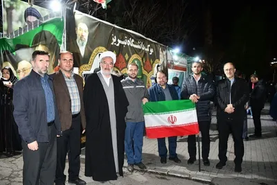 اجتماع دانشگاهیان دانشگاه تبریز در حمایت از آرمان‌های انقلاب