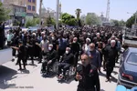 آئین وداع با پیکر شهید عبدالله اسکندری در شهرستان خرامه