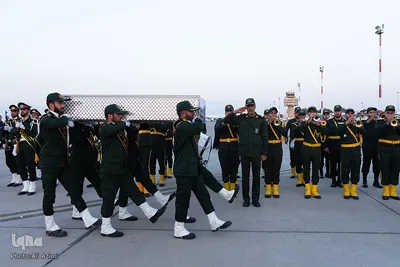 استقبال از پیکر مطهر سردار شهید نیلفروشان در فرودگاه اصفهان