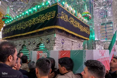 آیین تشییع دانش‌آموز شهید «علی حق‌شناس» در حرم شاهچراغ(ع)