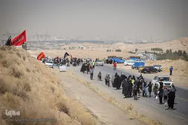 زائران پیاده حرم مطهر امام رضا (ع)