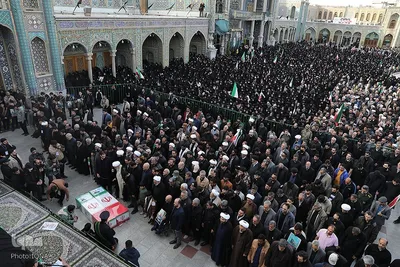 تشییع شهیدان علی و مرتضی لاریجانی در قم