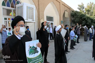 تجمع مردم یزد در محکومیت اهانت نشریه فرانسوی به ساحت پیامبر(ص)