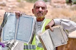 Qoca kişi Qana müsəlmanlarına 1400 Quran hədiyyə edib