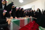 آیین استقبال از پیکر شهید گمنام در دبستان کمائی اصفهان