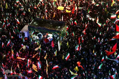 تشییع پیکر سردار شهید حاج مجید خادمی در تهران