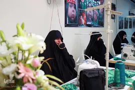 مراسم افتتاحیه کارگاه های دوخت لباس شیرخوارگان حسینی