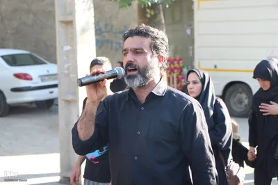 تجمع دسته‌های عزاداری مردم ملایر در بدرقه آقای شهید ایران
