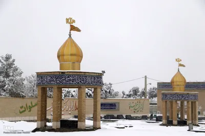 بارش برف در شهر تاریخی ایزدخواست فارس