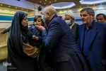 دیدار رئیس مجلس شورای اسلامی با خانواده شهدای حرم شاهچراغ(ع)