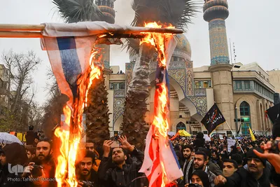 تجمع مردم تهران به مناسبت شهادت سردار سپهبد قاسم سلیمانی در میدان فلسطین