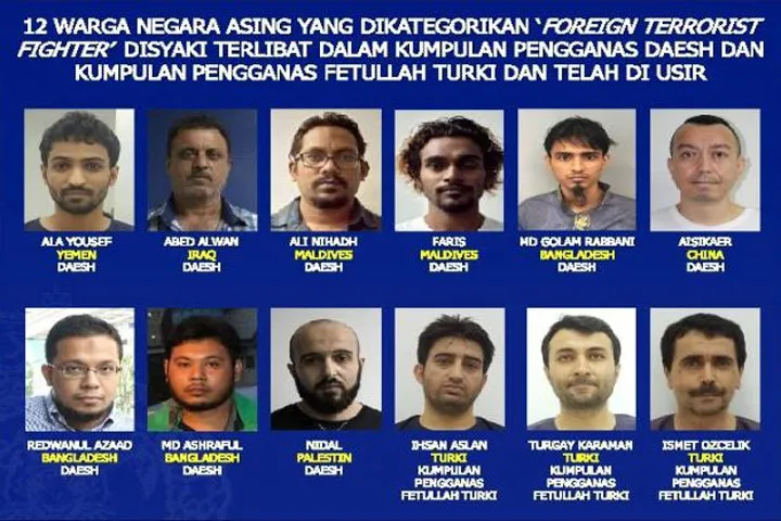 মালয়েশিয়ায় বাংলাদেশিসহ ৪৫ বিদেশি জঙ্গি গ্রেপ্তার