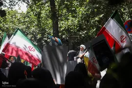 تجمع اعتراضی خانواده شهدا و ایثارگران در محکومیت حملات رژیم صهیونیستی و آمریکا