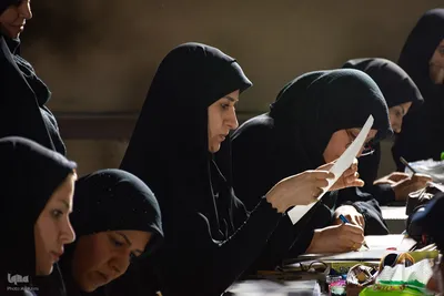 مشق عشق خوشنویسان اصفهانی در سوگ سیدالشهدا (ع)