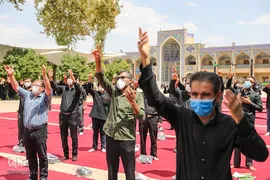 عزاداری ظهر تاسوعا در حرم شاهچراغ(ع)