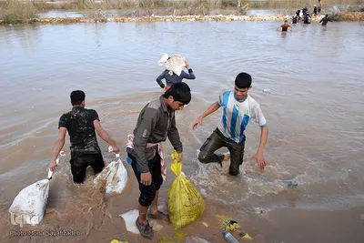وضعیت مناطق سیل زده در خوزستان