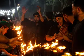 آئین مشعل گردانی عزاداران حسینی در دولت آباد تهران