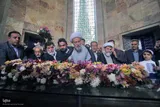 گلباران مقبره شیخ اجل سعدی شیرازی