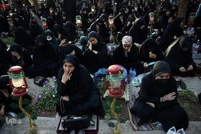 مراسم عزاداری روز هفتم محرم در قطعه 40 (سرداران بی پلاک) بهشت زهرای تهران