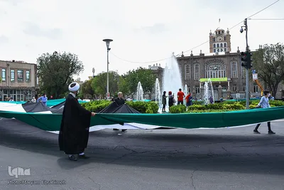 پرچم 200 متری فلسطین در تبریز