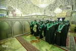 استقبال از حافظان قرآن و ادای احترام به شهدای حرم شاهچراغ(ع)‎‎