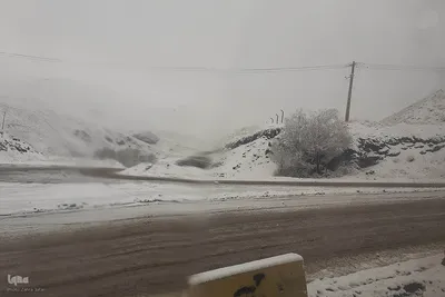 بارش برف بهاری در ارتفاعات روستایی اهر