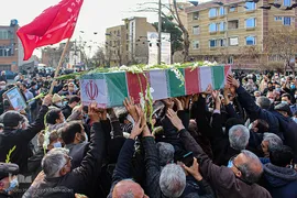 مراسم خاکسپاری و تشیع پیکر شهید «حسین فغانی»