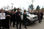 مراسم تشییع و تدفین شهید "احسان غمی تازه کندی" اولین شهید اهری جنگ رمضان در اهر