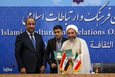 دیدار حجت‌الاسلام والمسلمین ایمانی‌پور، با وزیر فرهنگ، گردشگری و آثار باستانی عراق
