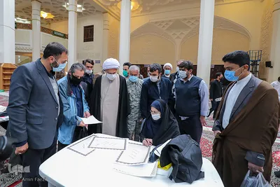 بداهه نگاری مشق سلیمانی در حرم مطهر شاهچراغ(ع) شیراز