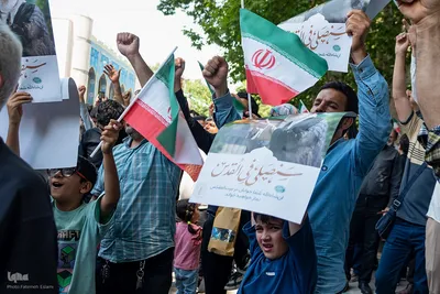 راهپیمایی مردم کرج علیه تهاجم رژیم صهیونیستی به ایران‎