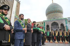مراسم تعویض پرچم آستان مقدس حضرت عبدالعظیم حسنی(ع)