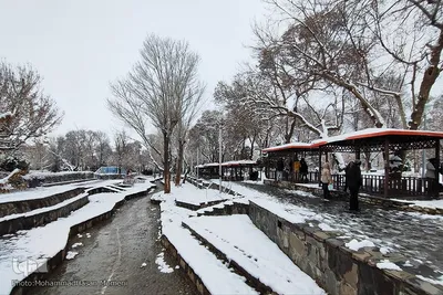 اولین بارش برف در همدان‎