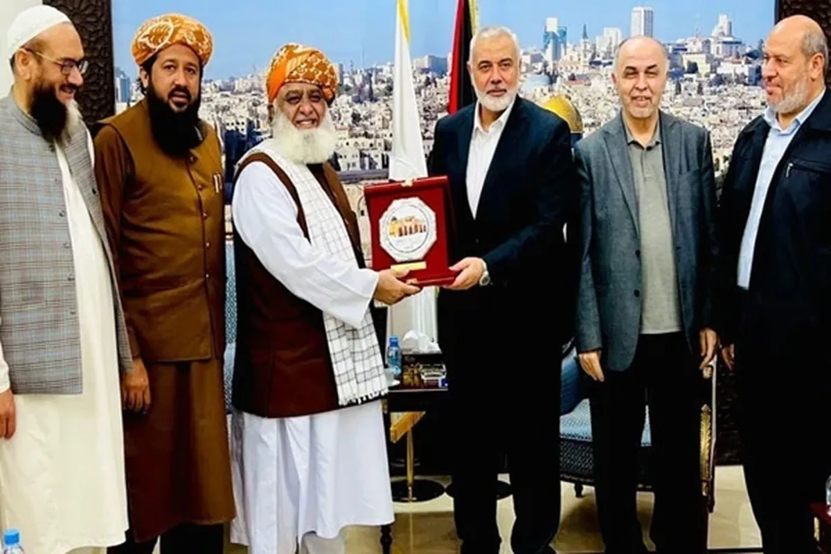 فضل الرحمان کی حماس کے رہنماؤں سے ملاقات، مسئلہ فلسطین پر تفصیلی تبادلہ خیال