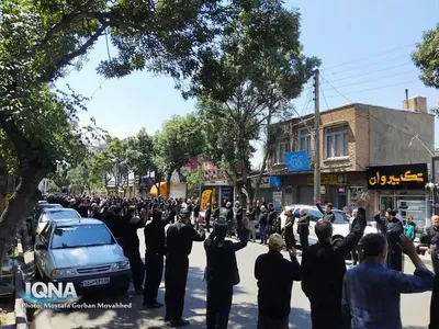 مراسم عزاداری خیابانی رحلت پیامبر اکرم (ص) در اهر