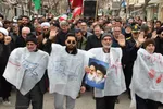 مراسم تجمع مردم اهر در سوگ رهبر شهید انقلاب