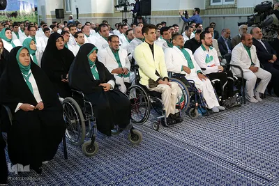 دیدار مدال‌آوران کاروان ورزشی ایران در بازی‌های پاراآسیایی اندونزی با رهبر انقلاب
