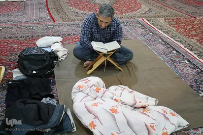 آیین معنوی اعتکاف در مصلی کرج