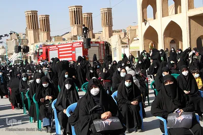 استقبال و تشییع چهار شهید گمنام در یزد‎