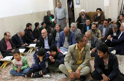 جلسه قرائت قرآن منزل استاد محمدرضا مجاهد در یزد