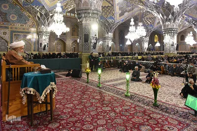 مراسم بزرگداشت آیت‌الله گرایلی در حرم رضوی