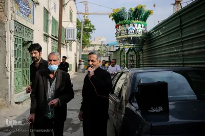 مراسم سنتی شال و پر کردن علم تاریخی طیب
