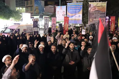 تجمع مردم انقلابی ملایر در محکومیت جنایت رژیم خبیث صهیونیستی‎