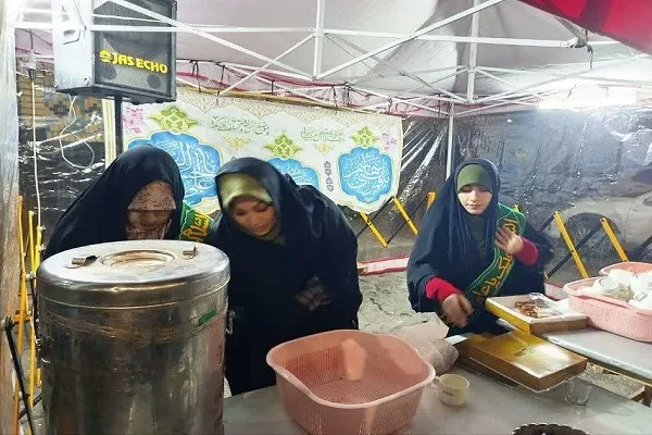 برپایی ایستگاه صلواتی به مناسبت اعیاد شعبانیه در بابل