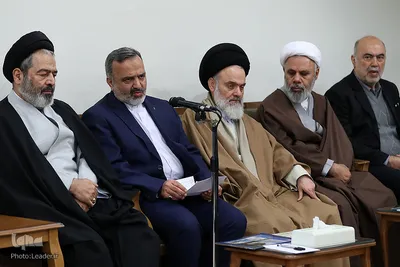 دیدار جمعی از دست‌اندرکاران و کارگزاران حج با حضرت آیت‌الله خامنه‌ای، رهبر معظم انقلاب اسلامی